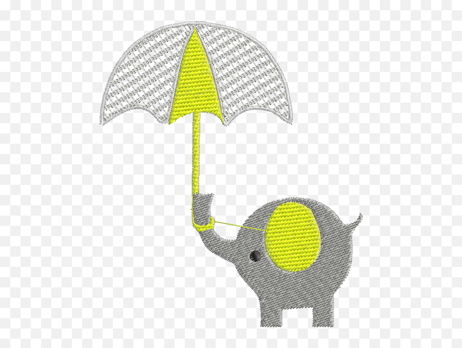 Matriz De Bordado Elefante Com Guarda Chuva - Chain Stitch Animal Design Emoji,Emoticon Guarda Chuva