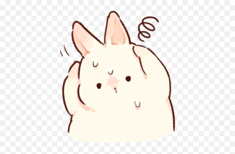 Soft And Cute Rabbits Telegram Stickers - Soft Emoji,Anime Rabbit Emojis