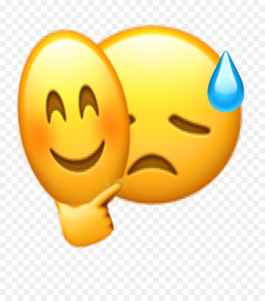 Emoji Broken Fakesmile Fake Sticker By Emojieditorxia,Emoji With Human Smile