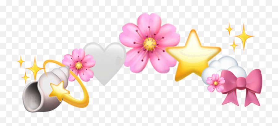 Crown Aesthetic Sticker - Girly Emoji,White Crown Emoji