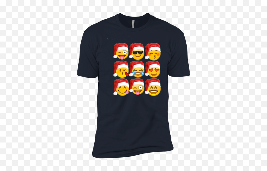 Greate Emoji Christmas T Shirt Heart Eyes Kiss Laughing Santa Hat,A Small Santa Claus Emoji