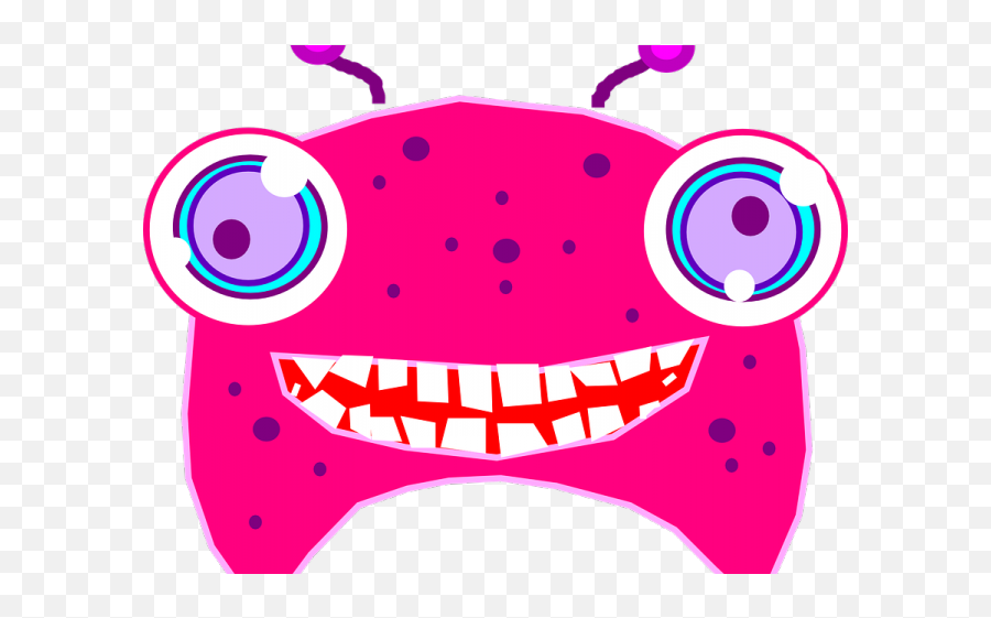 Pink Eyes Clipart Alien Creature - Pink Floating Monster Dot Emoji,Alien Picture Frame Emoji