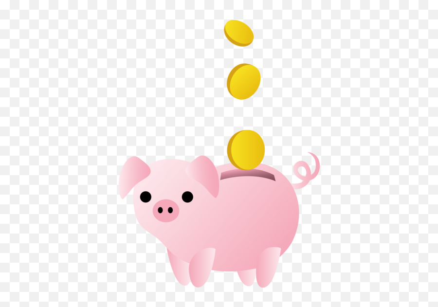 Download Piggy Bank With Coins Free Download Clipart Png - Animal Figure Emoji,Piggy Emoticons