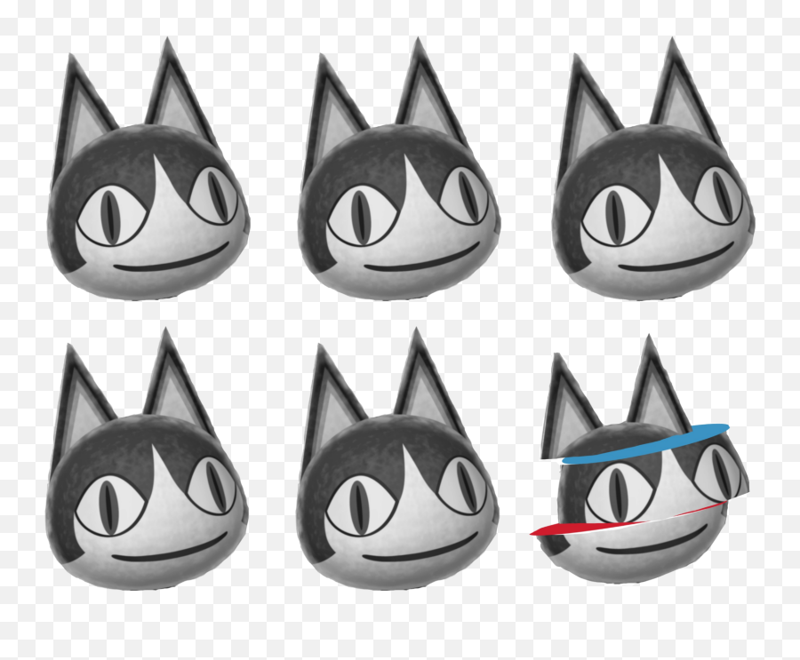 Sometines Slicedhead Rover Sticker By Bj 23 Ii - Animal Crossing New Leaf Cat Emoji,Bj Emoji