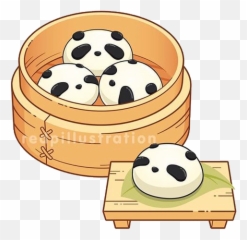 Panda Buns Bao Chinesefood Sticker - Apsp Csp Emoji,Dim Sum Emoji