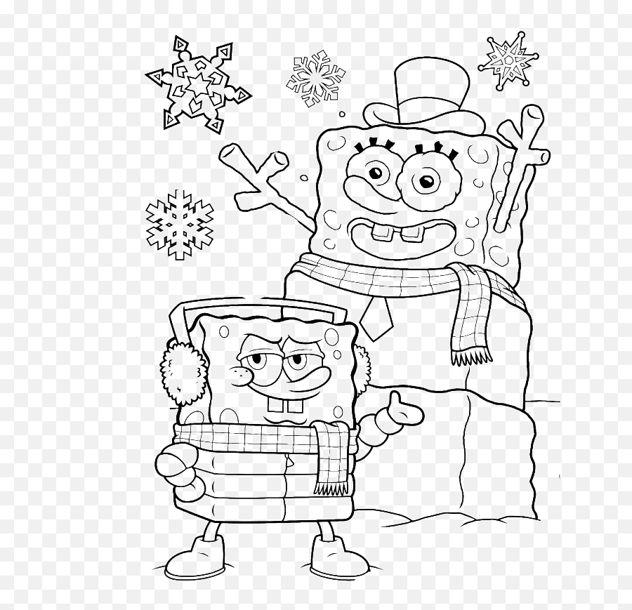 Spongebob Christmas Always Stay Cool Coloring Page - Coloring Book Emoji,Emoji Movie Coloring Pages