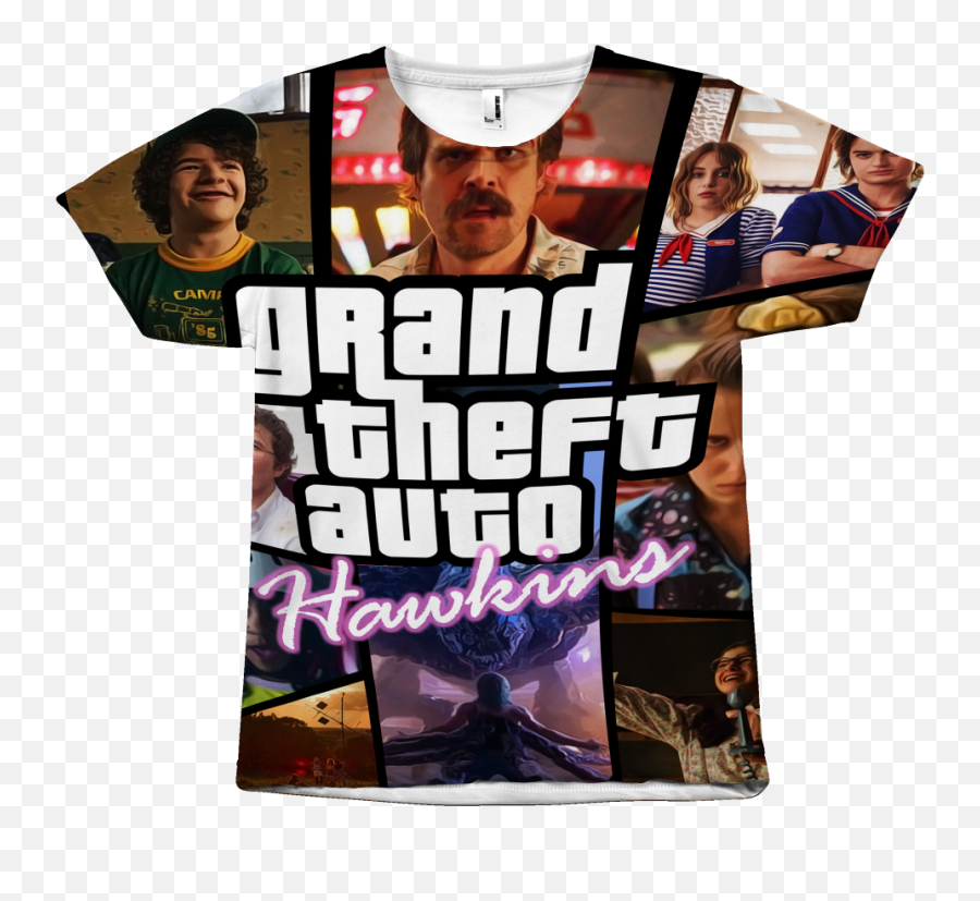 Grand Theft Auto Hawkins Shirt Funny - Fictional Character Emoji,Grad Theft Auto 1 Without Emotion