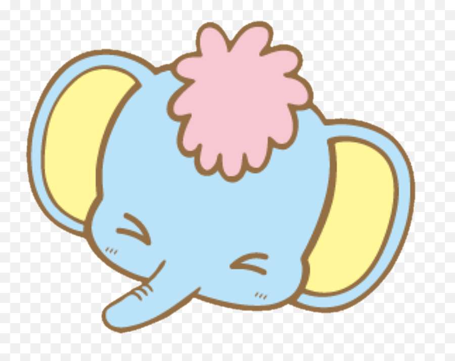 Mymelody Elephant Cute Emoji Sticker - Happy,Elephant Emoji