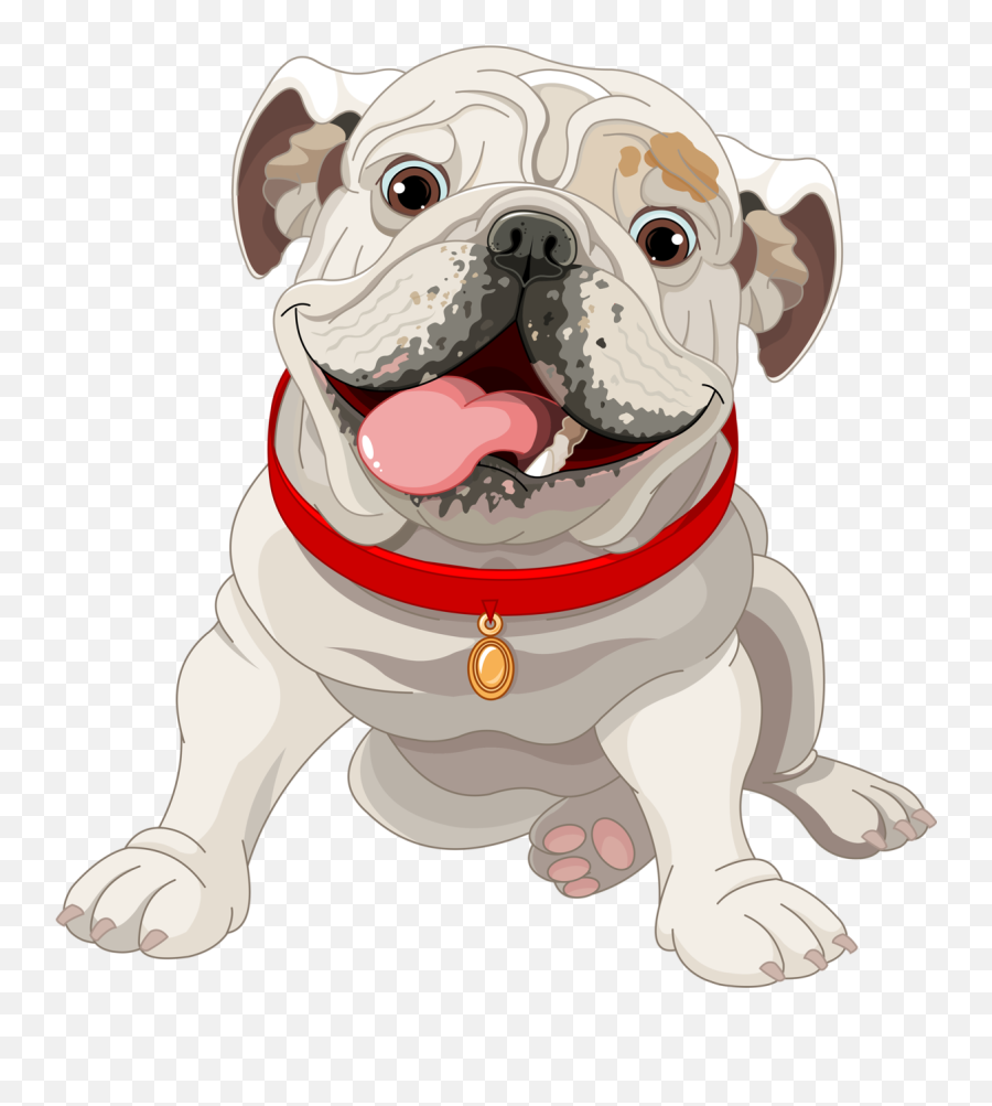 Download Cute Bulldog Dog Illustration French Puppy Clipart - Bulldog Cute Png Emoji,Dog Drooling Emoticon