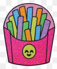 Emoji Fries Rhinestone Decals Large - Walk Of Fame,Emoji Journals