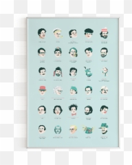 More Prints Amy Blue Illustration - Dot Emoji,Weiner Emoticon Art