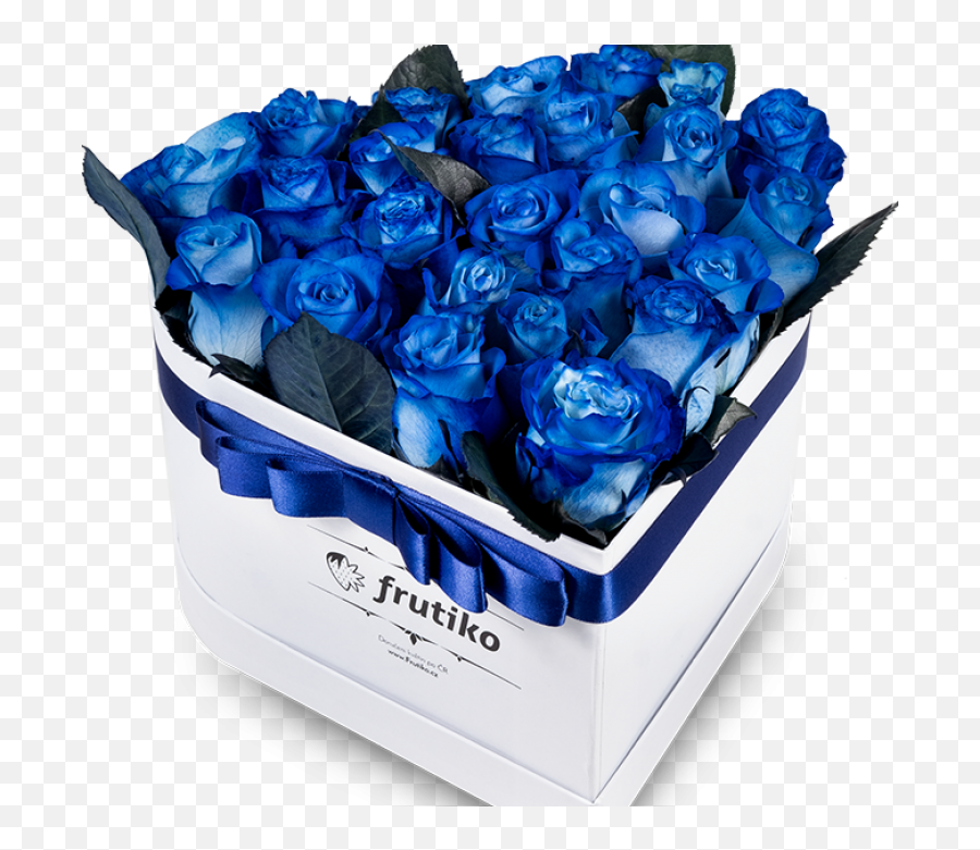 White Box Freshly Cut Blue Roses - Modré Rže Emoji,Heartbox Emoji