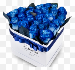White Box Freshly Cut Blue Roses - Modré Rže Emoji,Heartbox Emoji
