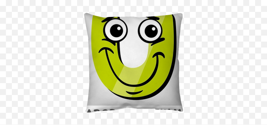 Funny Letter U Cartoon Illustration Pillow Cover U2022 Pixers - Happy Emoji,Funny Emoticons Cartoons