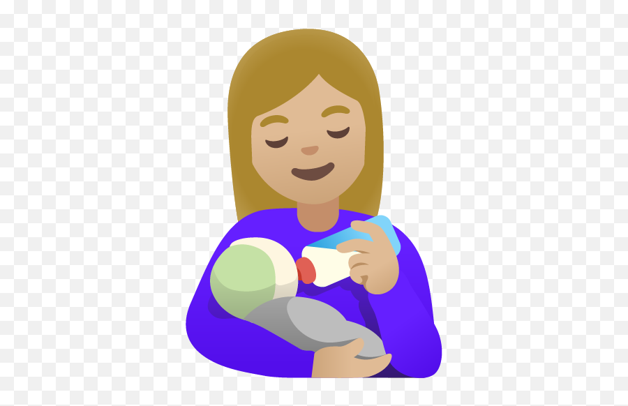 Woman Feeding Baby Medium - Light Skin Tone Emoji Download Man Breastfeeding Emoji,Emoji Mdeaning
