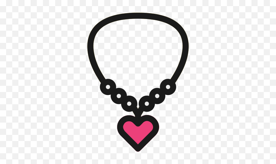 Necklace Jewel Accessories Heart Free Icon Of Beauty And - Solid Emoji,Heart Emoticon Ring Silver