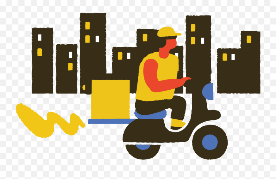 Food Delivery Man On Scooter Clipart Illustrations U0026 Images Emoji,Mc Ride Emojis