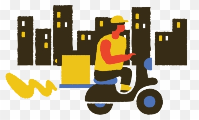 Food Delivery Man On Scooter Clipart Illustrations U0026 Images Emoji,Mc Ride Emojis