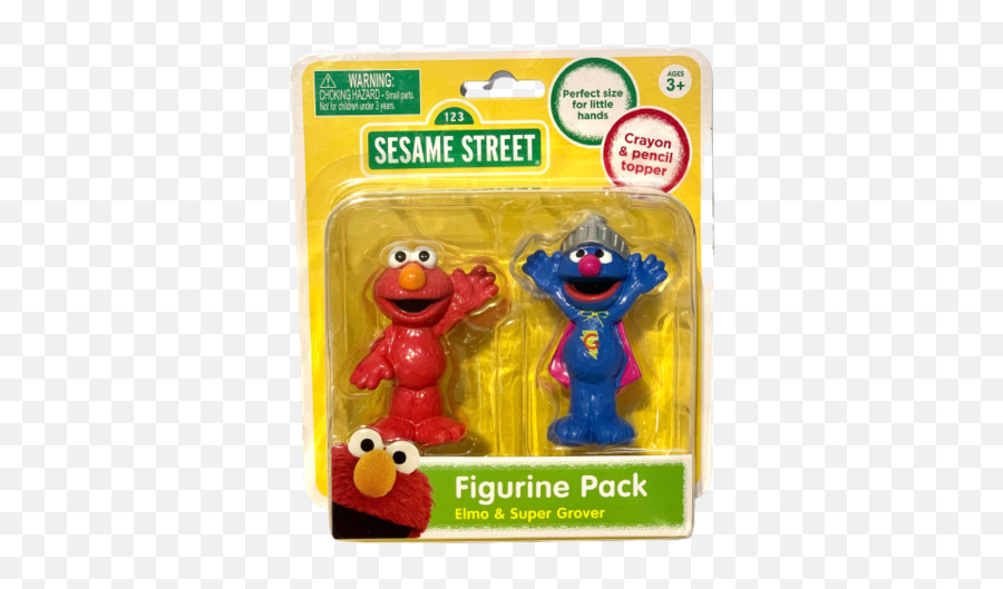 Sesame Street Figurine Pack - Elmo U0026 Super Grover Emoji,Sesame St Name That Emotion