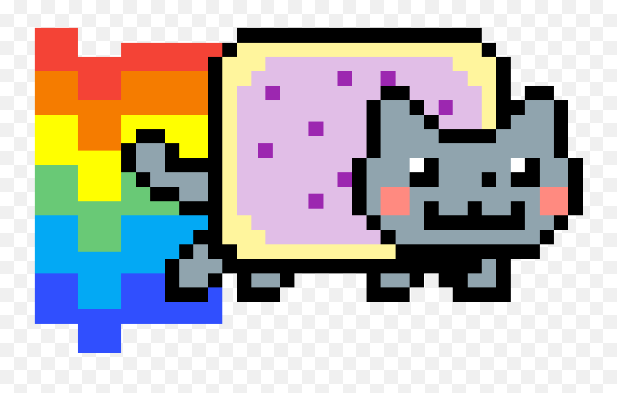 Pixilart - Nyan Cat By Sk1es Emoji,Cat Text Emoji
