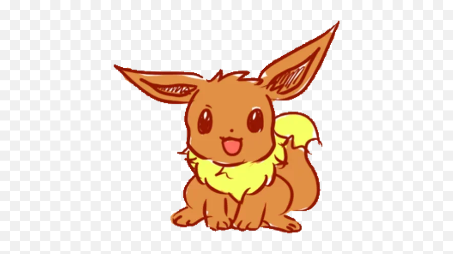 Telegram Sticker From Pokemon Art Drawings Pack Emoji,Evee Emoji