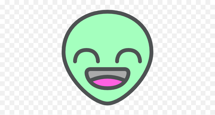 Alien Grin Icon In Space Icons Emoji,Space Related Emojis
