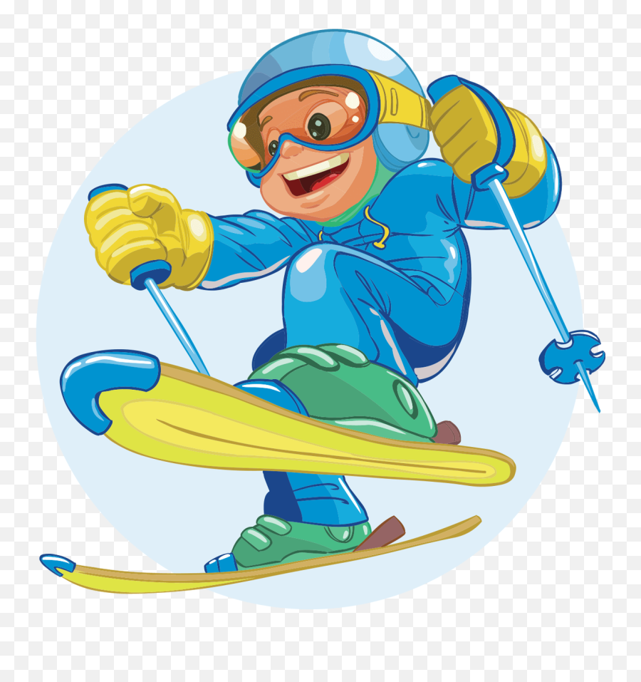 Skis Clipart Ski Trip 6 Skiing Cartoon - Cartoon Skiing Png Emoji,Skier Emoji