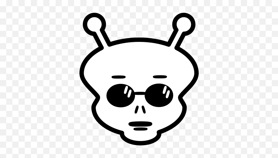 Black And White Alien Png Svg Clip Art For Web - Download Cool Alien Emoji,Alien Picture Frame Emoji