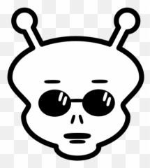 Black And White Alien Png Svg Clip Art For Web - Download Cool Alien Emoji,Alien Picture Frame Emoji