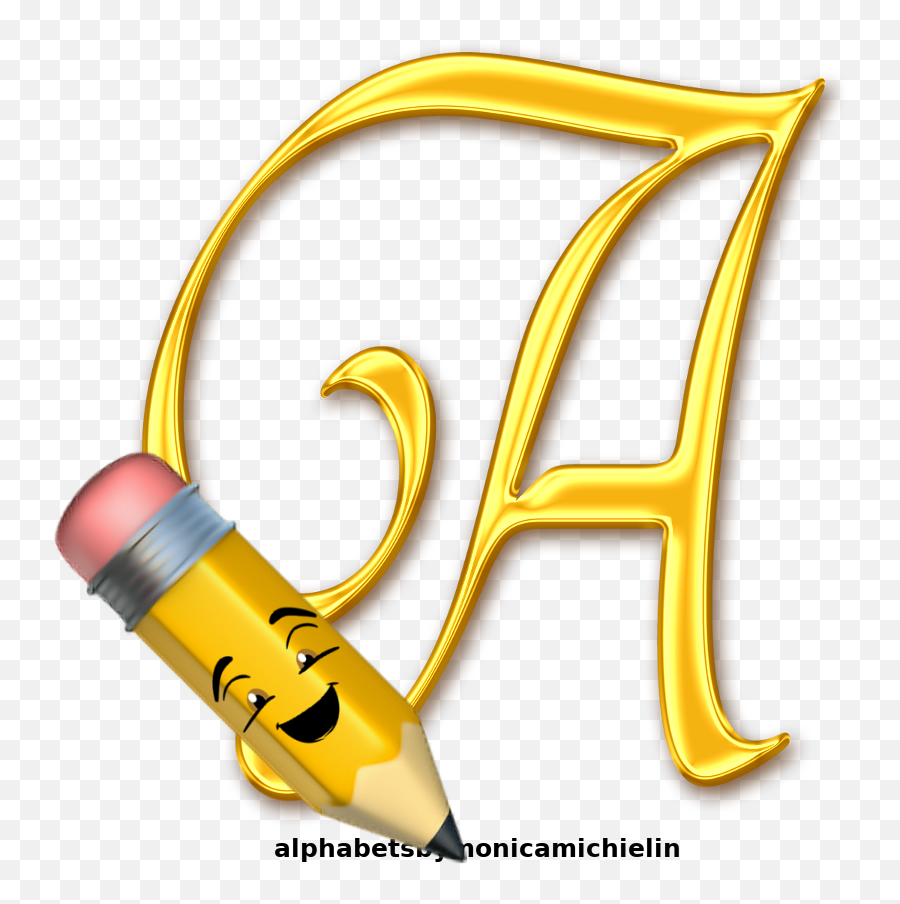 Monica Michielin Alphabets 081719 - Vertical Emoji,Pencil Emoji