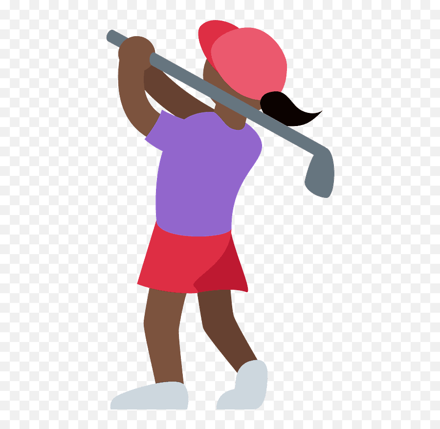 Woman Golfing Emoji Clipart - Golfer Emoji Woman,Golf Emoji Free