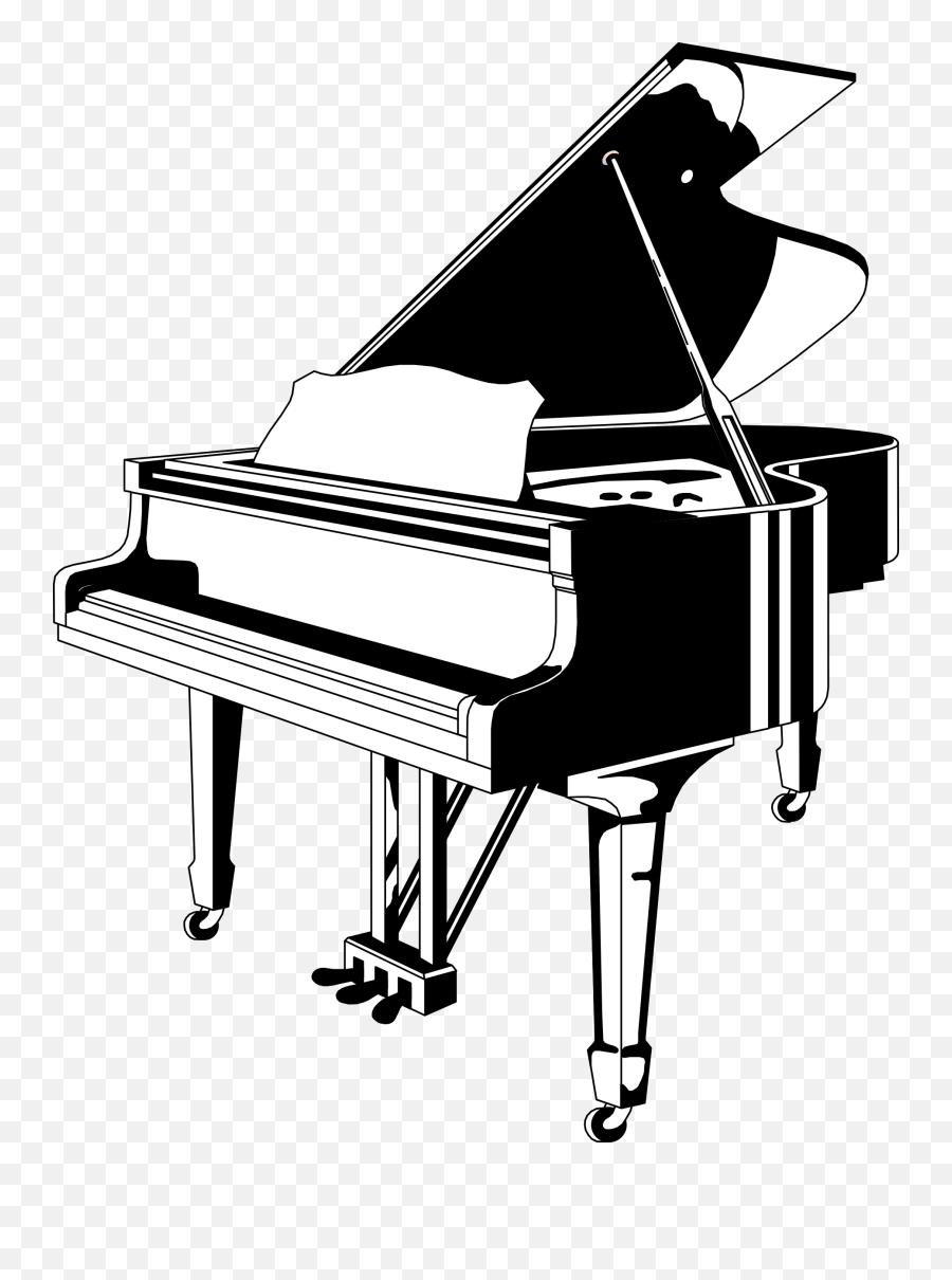 Upright Piano Clipart Free Clipart Images - Clipartix Piano Clipart Black And White Emoji,Emoji Man And Piano