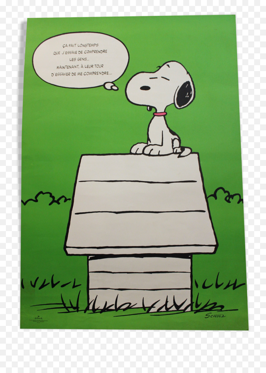 Snoopy 1970s Poster Selency - Fictional Character Emoji,Snoopy New Years Emoticons