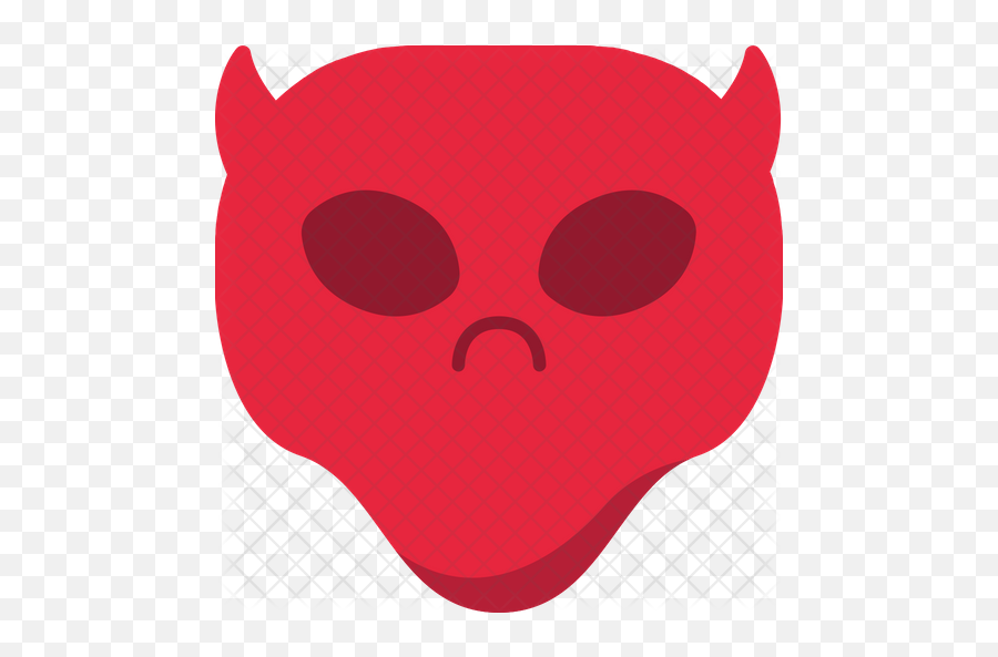 Free Devil Face Flat Emoji Icon - Supernatural Creature,