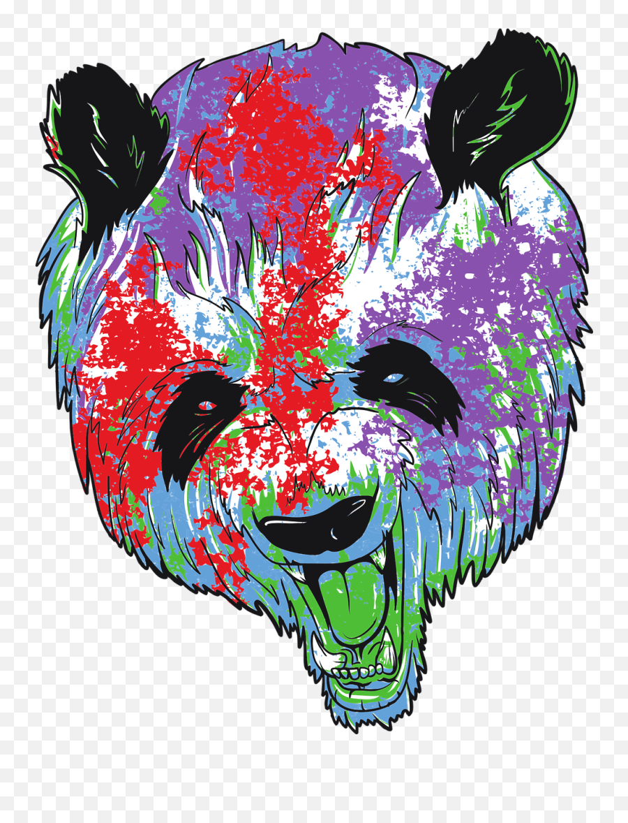 Panda Paint Bear - Free Vector Graphic On Pixabay Emoji,Graffiti Emotion