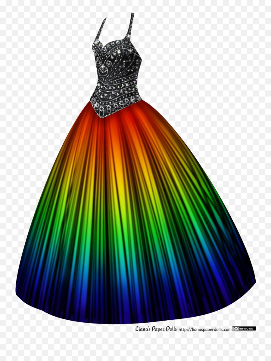 Drawn Wedding Dress Prom Dress Clipart - Rainbow Sparkly Dresses Emoji,Wedding Dress Emoji