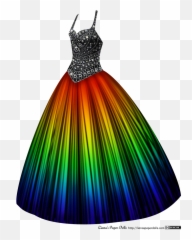 Drawn Wedding Dress Prom Dress Clipart - Rainbow Sparkly Dresses Emoji,Wedding Dress Emoji
