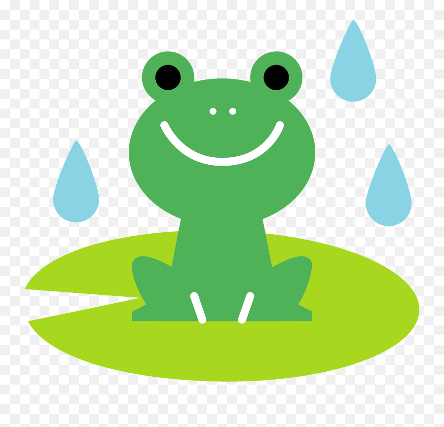 Frog - Frog On Lily Pad Clipart Png Emoji,Lily Pad Emoji