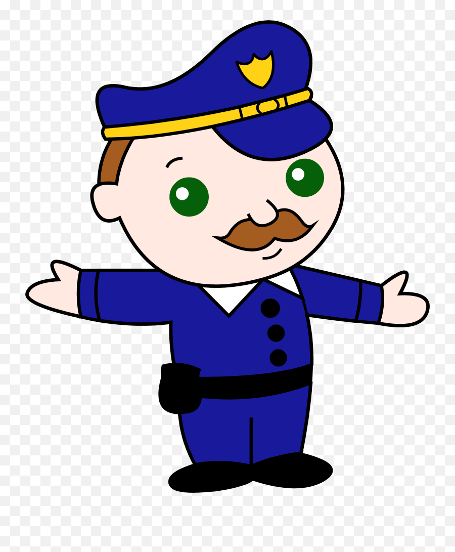 Police Badge Clip Art Free Clipart Images - Clipartix Security Guard Cartoon Cute Emoji,Cop Emoji