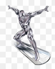 Silver Surfer - Silver Surfer Marvel Png Emoji,Surfer Emoji Transparent