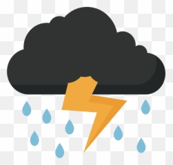 Cloudy Clipart Lightning Cloud Picture - Thunder And Lightning Clipart Emoji,Cloud With Lightning Emoji