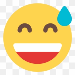 Sweat - Wide Grin Emoji,Sweat Drop Smile Emoji