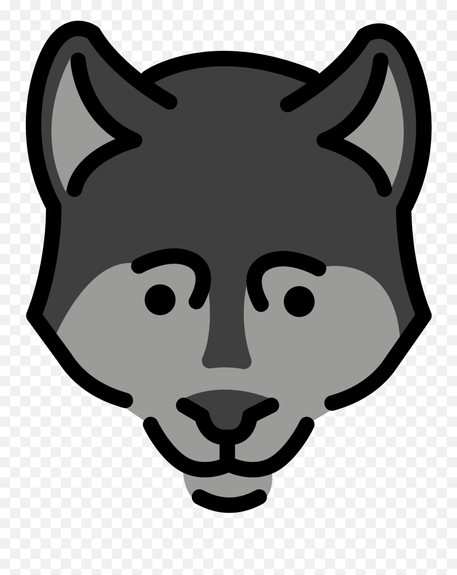 Wolf Emoji Clipart Free Download Transparent Png Creazilla - Dot,Panda Emoji Clipart