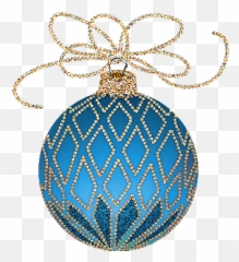 Christmas Ornament Ornament Clipart - Gold And Blue Christmas Png Emoji,Blue Christmas Balls Emojis