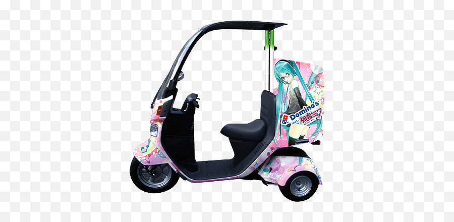 Hatsune Miku Dominos Pizza Japan - Hatsune Miku Dominos Moped Emoji,Hatsune Miku Emotion