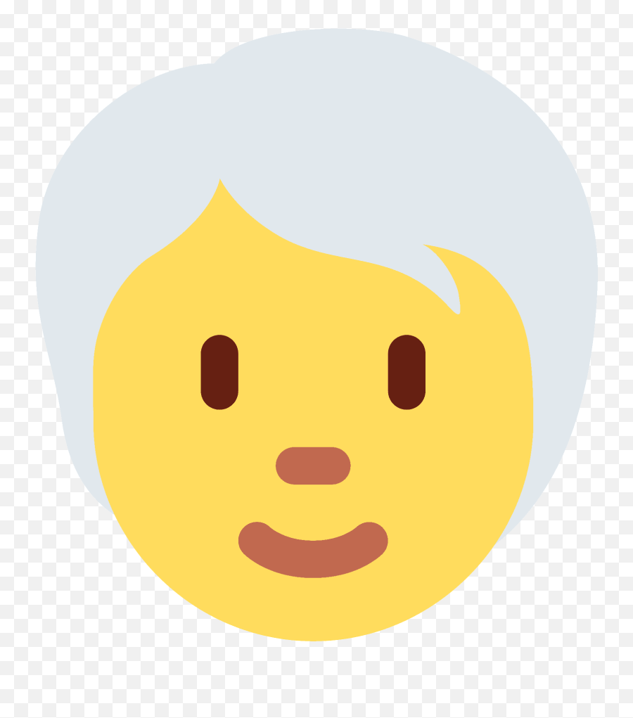 White Hair Emoji Clipart - Happy,Hair Emoji
