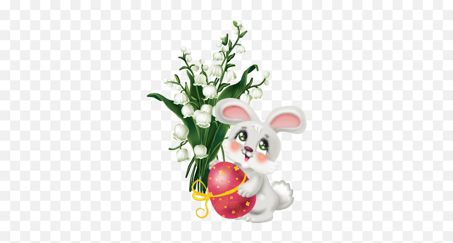 Cute Bunny Easter - Smiley Muguet 1er Mai Emoji,Egge Emoticon