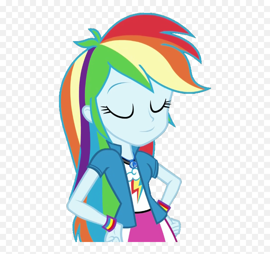 Fella Equestria Girls Eyes Closed - Movie Magic Rainbow Dash Eg Cute Emoji,Emoji Aunt Artist