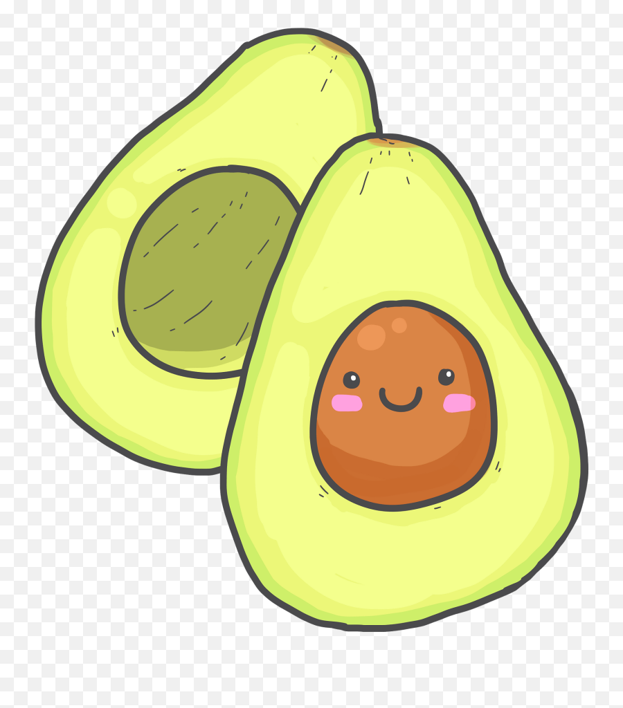 Cute Avocado Clipart - Cute Avocado Clipart Emoji,Avocado Emoji Png