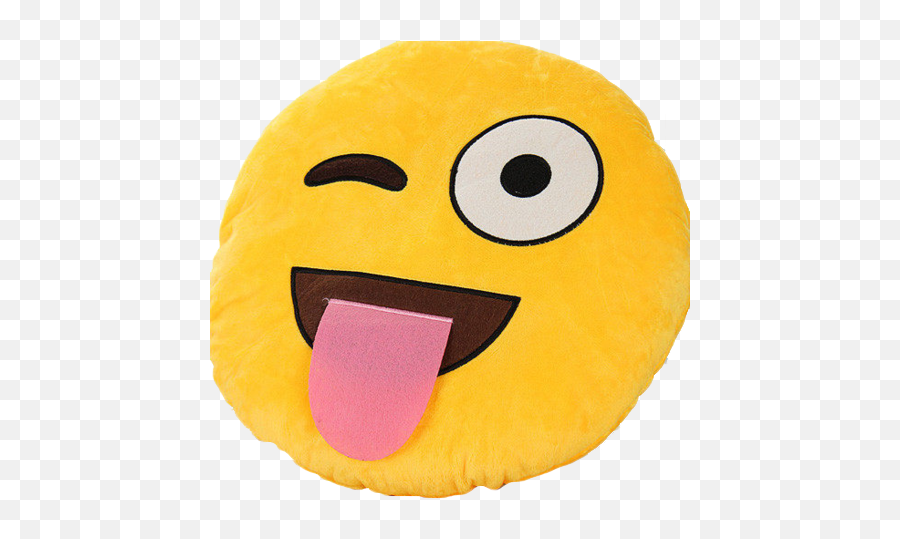 Emoji Tongue Out Pillow - 7 Snf Mor Ve Pembe Keçeden Emoji Oyuncak,Tongue Out Emoji